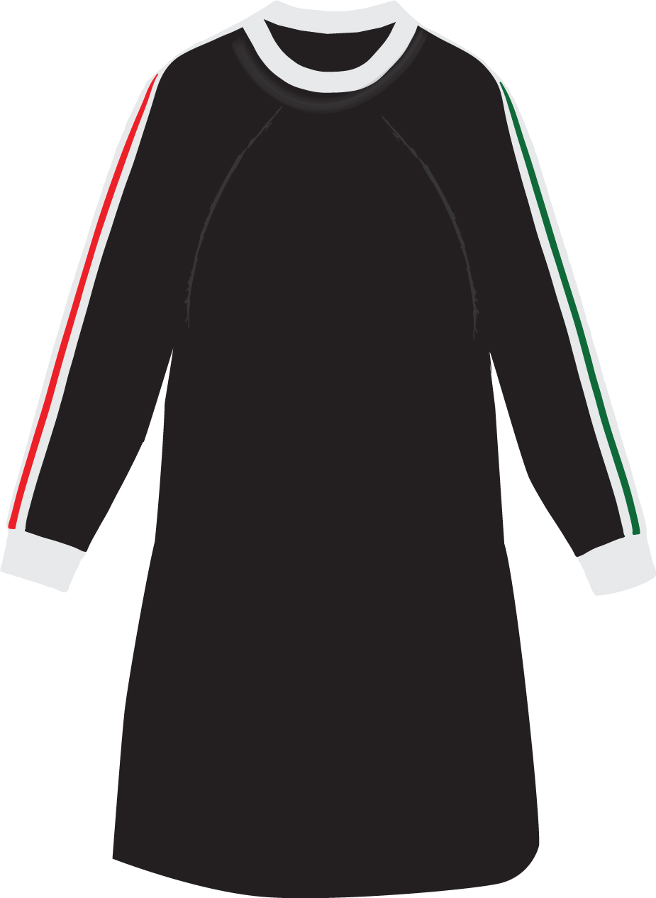 Sport dress with raglan sleeve