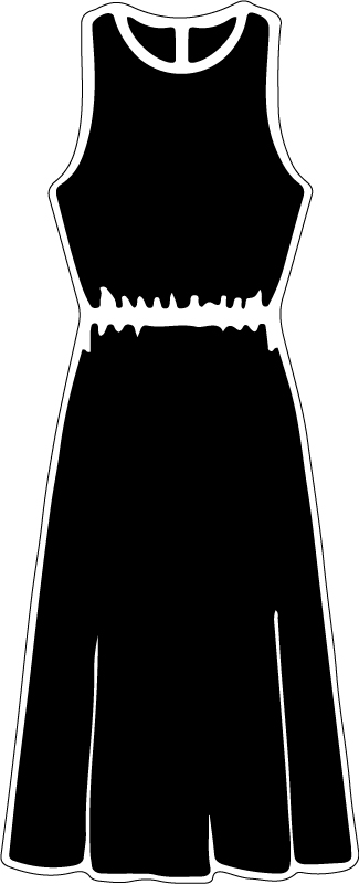 Women's dress with gathered waist