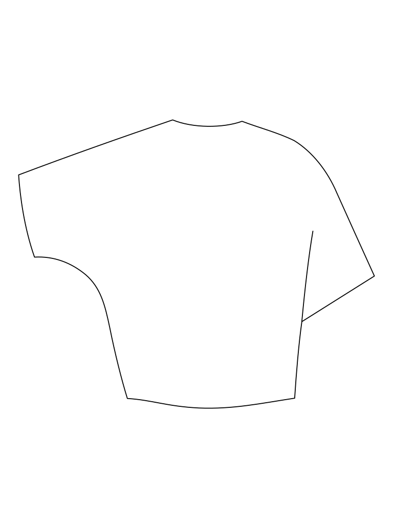 Cardigan with pockets: technical back view.