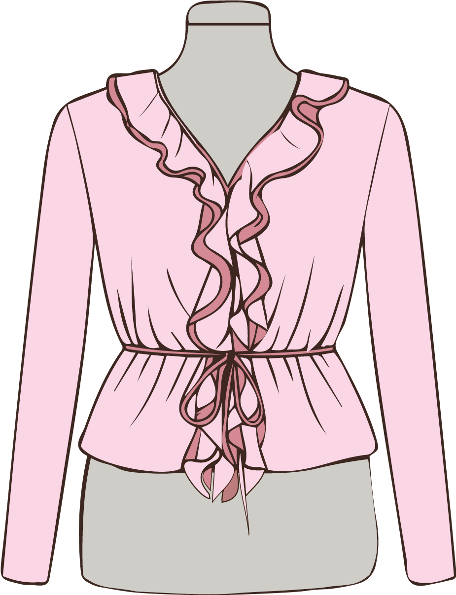 Women's ruffle blouse