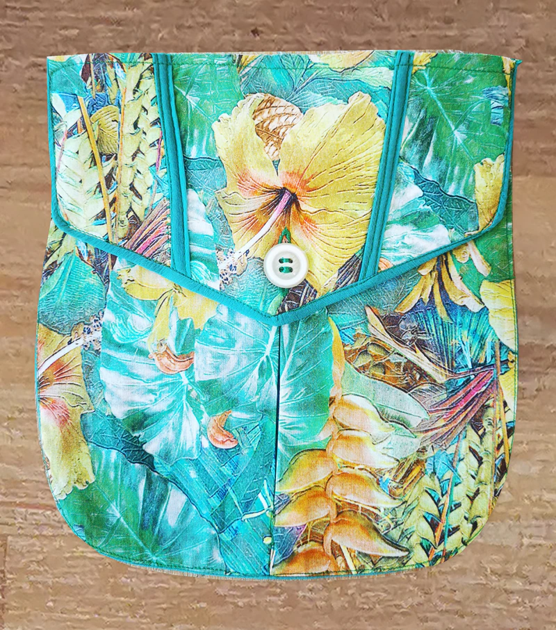 The completed pocket and buttoned flap, ready for the jacket.