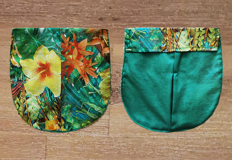 The turned pocket, with its facing secured.
