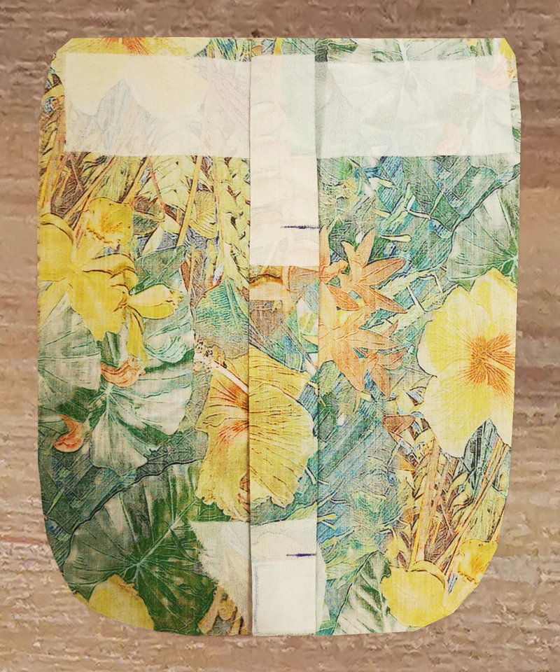 The pleat allowance centred and pressed flat on the wrong side.
