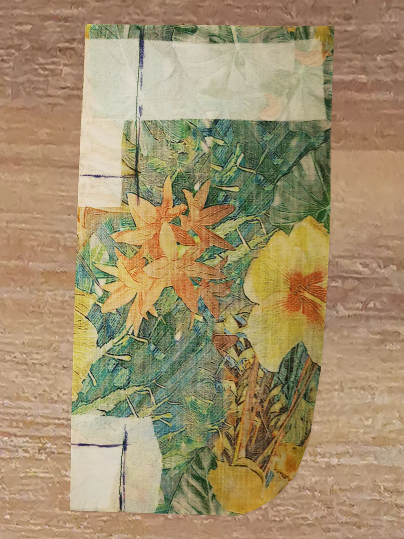 The pleat stitched at both ends, seen from the wrong side.